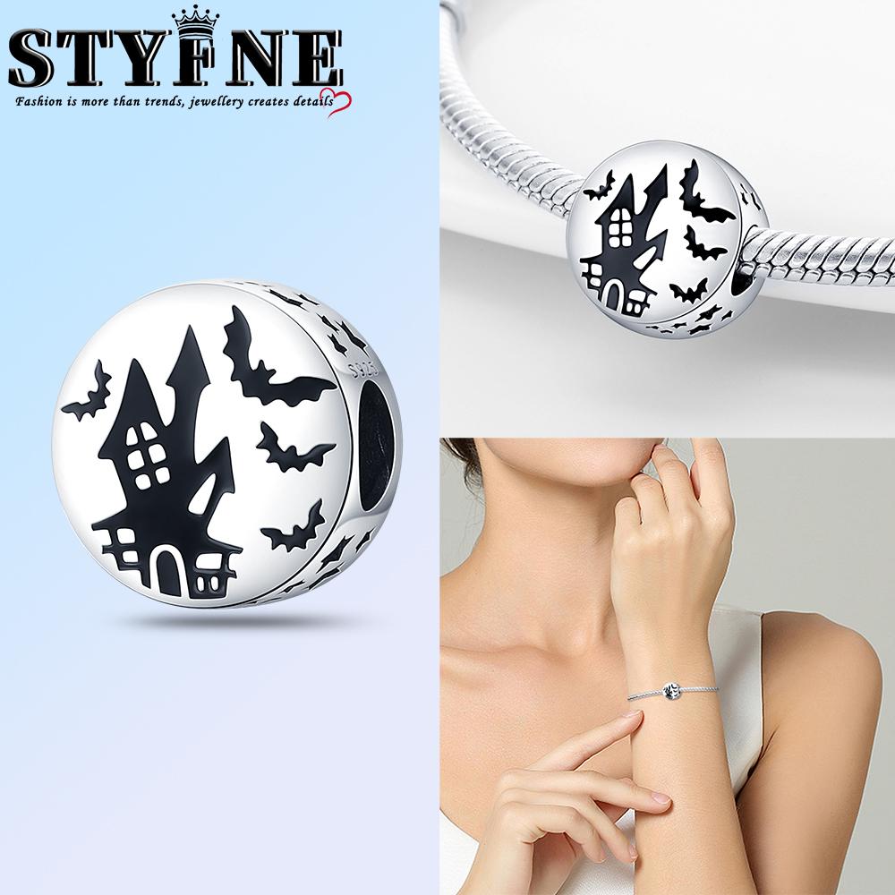 

Copper Halloween Luminous Ghost Charm Pendant Beads Fit Original Bracelet For Women Valentine Day Jewelry Gifts