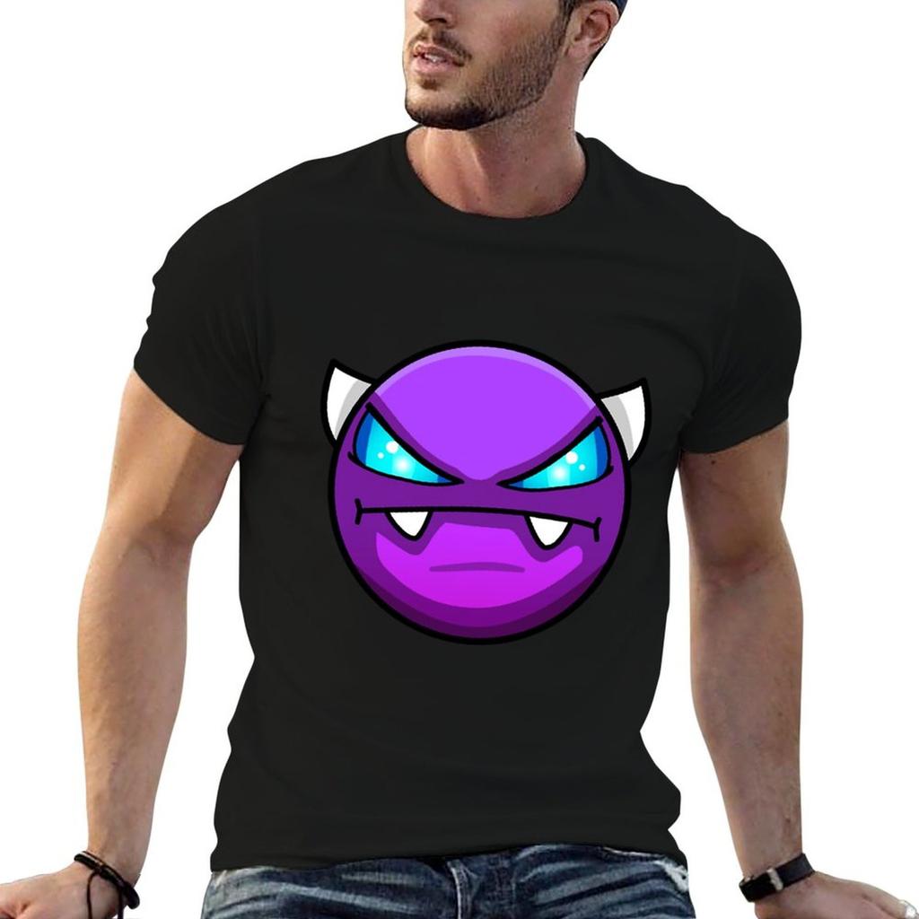 Geometry Dash Easy Demon Tričko Unisex Tričko Letní Tričko Unisex Bavlna Anime Tričko Tričko