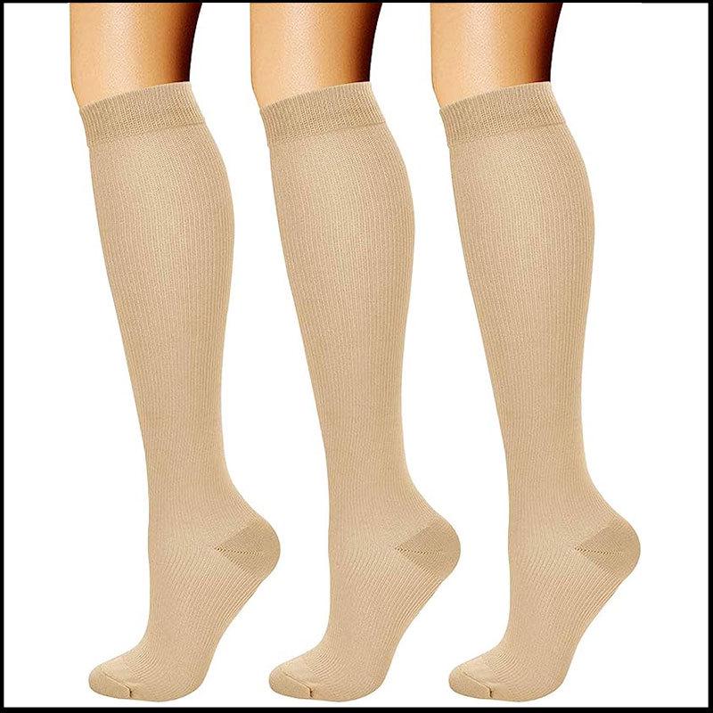 Compression Knee-high Socks Set for Running and Sports - Graduated Support, Multiple Pairs (3/4/6/8)