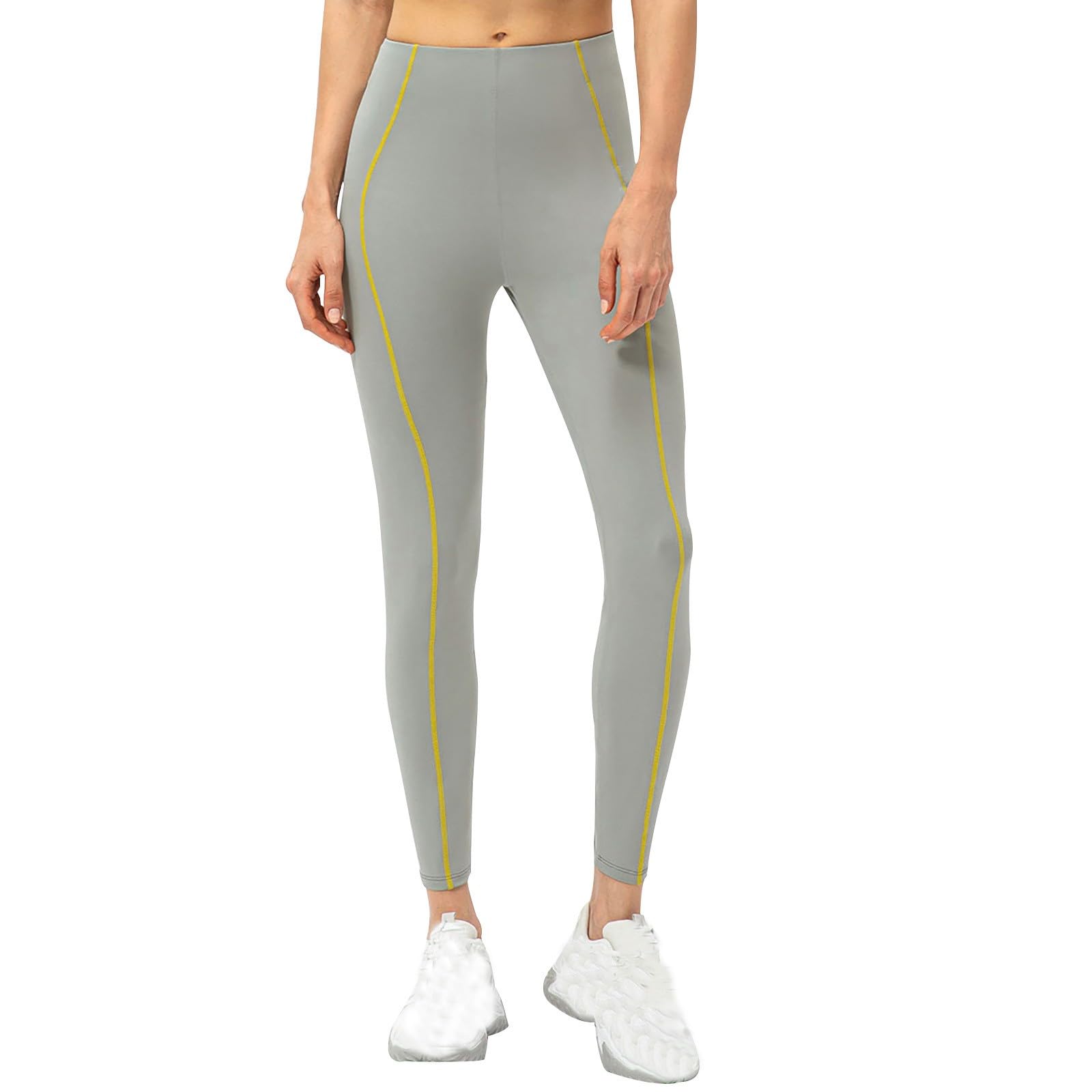 

26-3-14-Women Elastic High Waist Pant Casual Fit Wide Leg Long Pants Trousers With Pockets2101 XXL