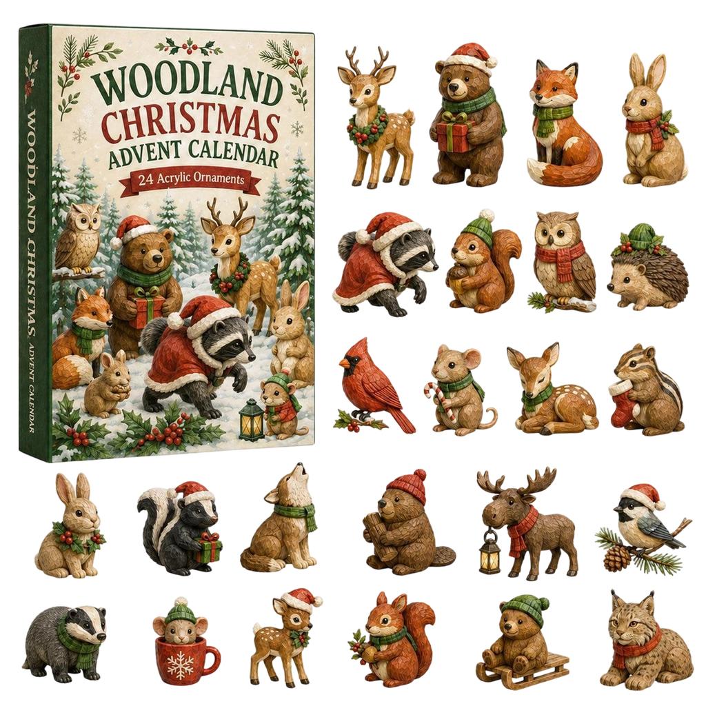 Acrylic Forest Animal Hanging Ornaments - Pack Flat 2D for Keychains and DIY Crafts