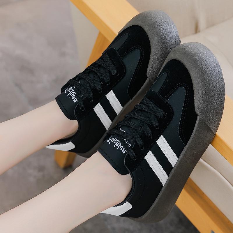 Spring and Autumn sports commuting heightened platform retro casual single shoes student board shoes