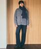 Wednesday Oasis Varsity Wool Blend Two-Way Knit Zip-Up_Charcoal(Wc25-Kn42)