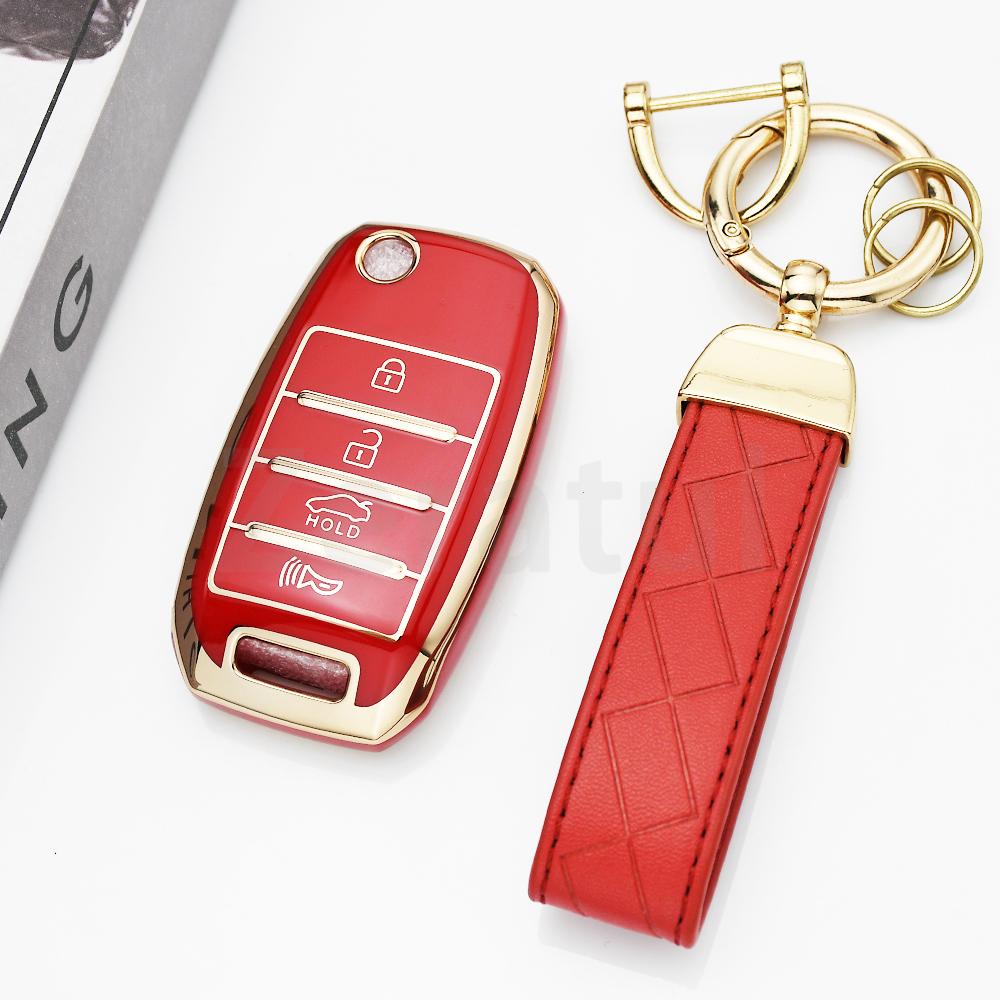 3/4 Buttons Tpu Folding Car Key Cover Auto Shell Fob Holder Bag For Kia Sid Rio Soul Sportage Ceed Sorento Cerato K2 K3 K4 K5