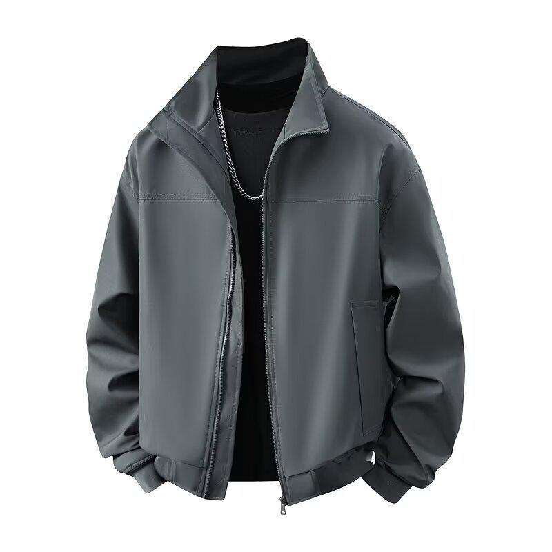 Herren Amerikanischer Stil Fliegerjacke - Frühling/Herbst Jugendlicher Windbreaker mit Stehkragen