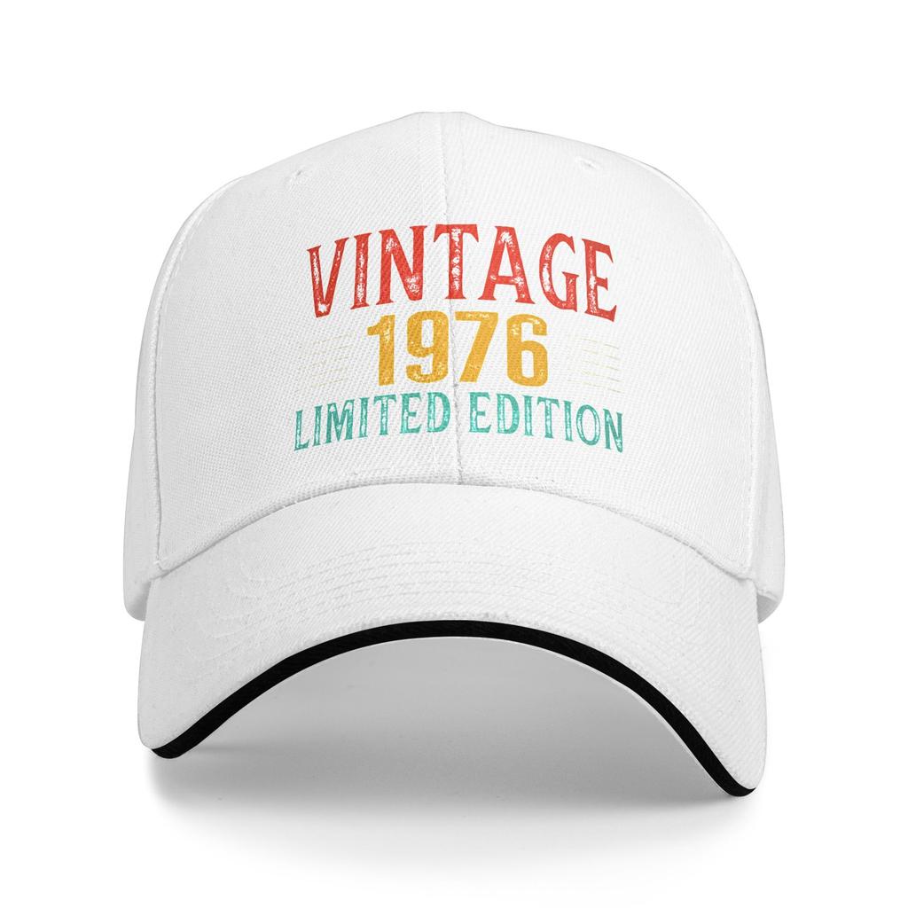 Birthday Vintage 1976 Limited Edition Baseball Cap Men Adult Print Trucker Hat Summer Street Style Running Hippie Baseball Caps