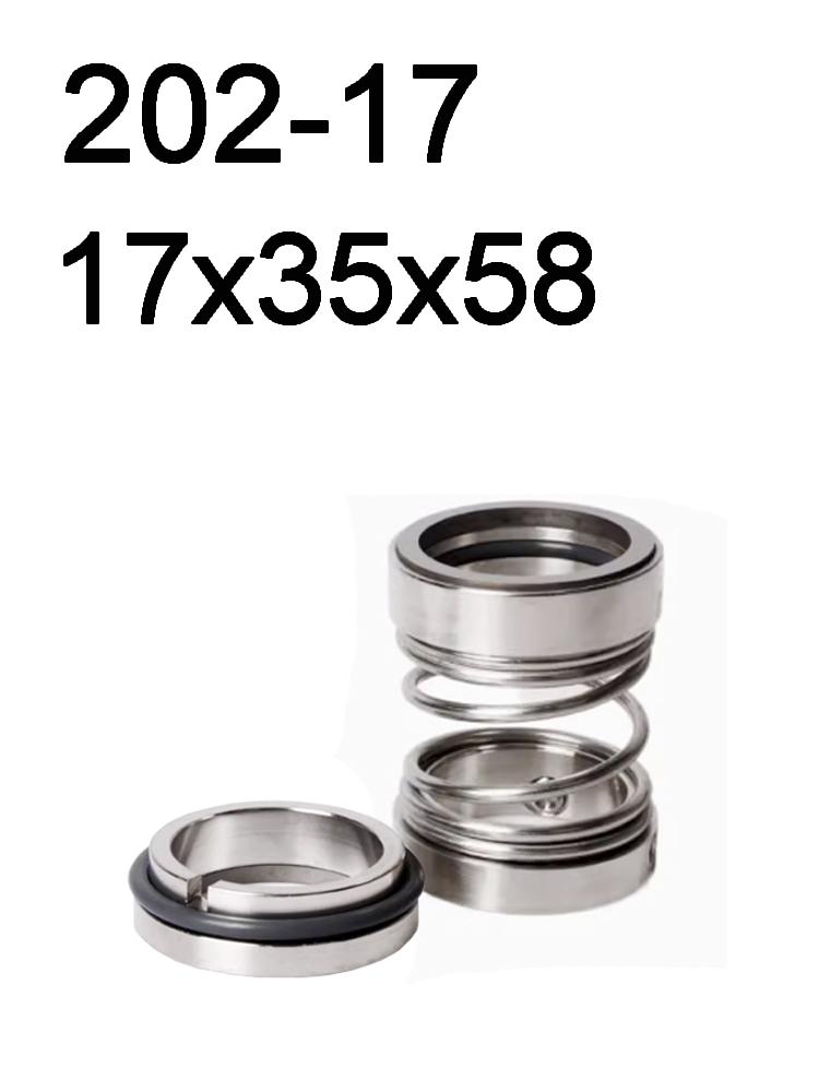 202 Series Fit 14 15 16 17-40mm OD Shaft Double Face Water Pump Mechanical Shaft Seal Unbalanced Single Spring