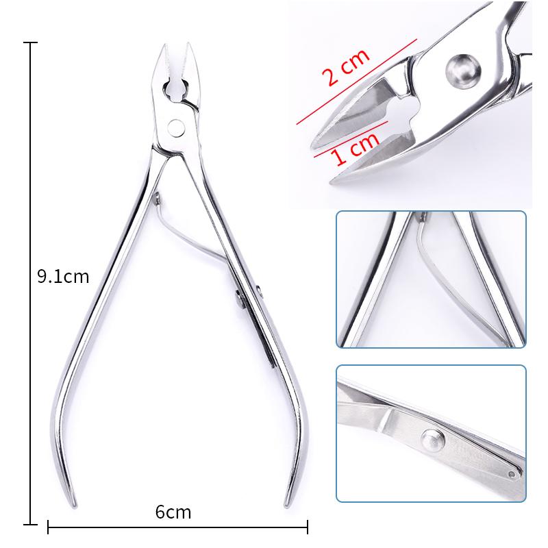 

3 шт./набор Профессиональные кусачки для ногтей из нержавеющей стали, ножницы, щипчики, многофункциональный пушер для кутикулы, средство для удаления, наборы для маникюра для ухода за ногтями
