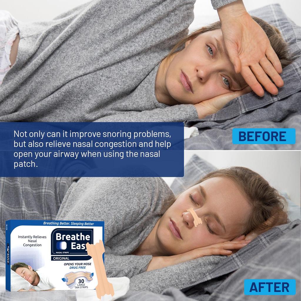 Breathe Easy Anti-Snark Näsplåster för Förbättrad Näsandning