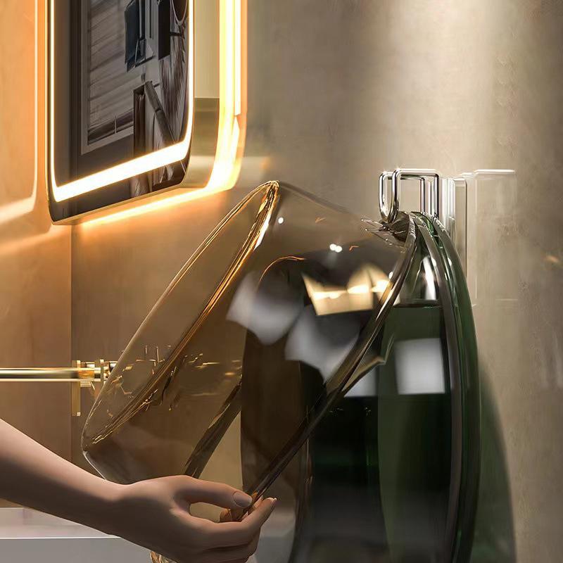 Nerezový háček na umyvadlo Kuchyň Koupelna Beze stopy Silná lepicí držák Multifunkční bezvrtací úložná police