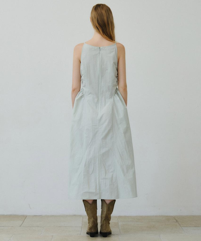 Mais Halterneck Mais Puff Sleeve Dress / Mint