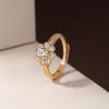 Ins Wind Flower Ring Femininity Light Luxury Open Ring