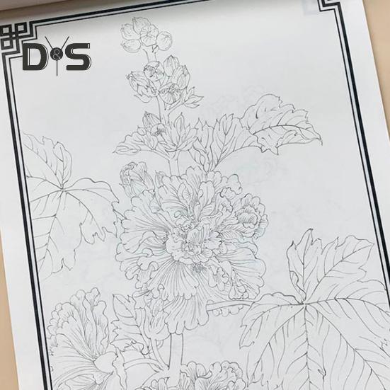 1/6 Sztuk Malarstwo Chińskie Biały Album do Kopiowania Rysunków dla Początkujących Ćwiczenia Rysowania Liniowego Książka Papier do Kaligrafii Chińskiej Ćwiczenie Pisania i Odrysowywania Chińskich Znaków