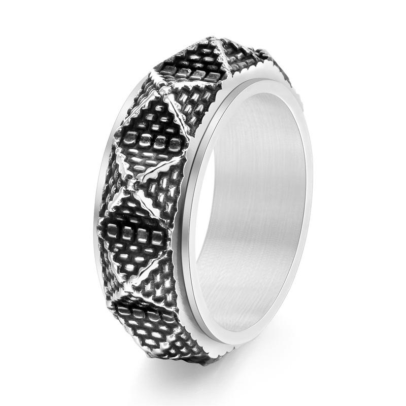Personalized Matte Titanium Steel Rotatable Ring – Unisex, Fashionable Couple Jewelry, Ins Style