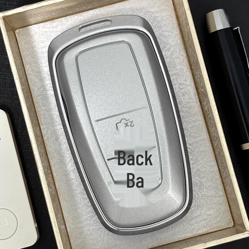 34-Key Ford Mondeo Aluminum Alloy Car Key Cover with Buckle Edge - Compatible with Taurus & Mustang Metal Style.