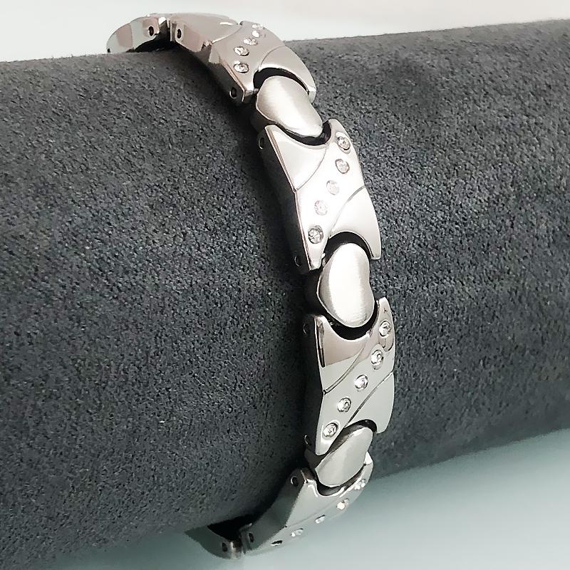 Roztomilý náramek ve tvaru srdce z hematitu a CZ pro muže a ženy 9MM 316L nerezová ocel magnetoterapeutický řetízek náramky dárky pro páry