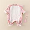 Autumn Baby Girl Hanfu Romper - 100 Days Cheongsam Harem Pants