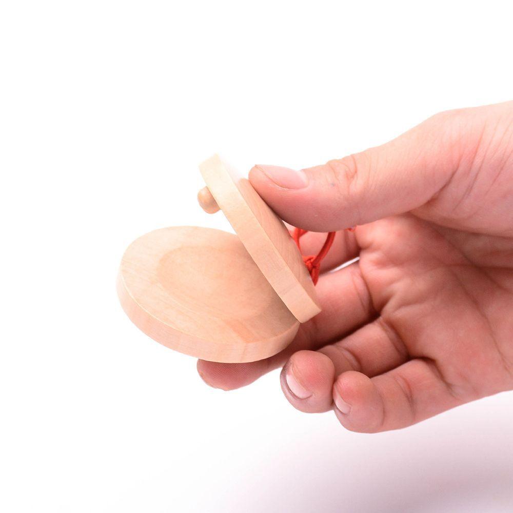 Educational Child's Listening Ability Wooden Percussion  Castanets Musical Instrument