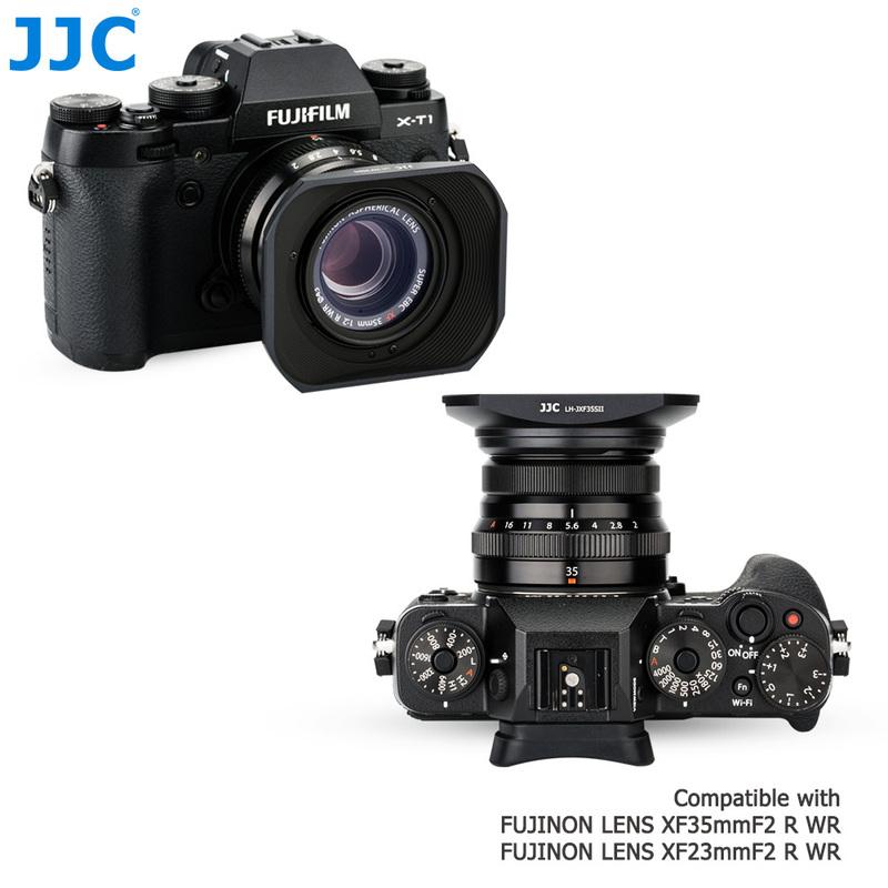 JJC LH-XF35-2 Metal Square Lens Hood for Fuji Fujifilm Fujinon XC 35mm F2&XF 23mm / 35mm F2 R WR Lens On XPro3 XT4 XT3 XT30 XT20