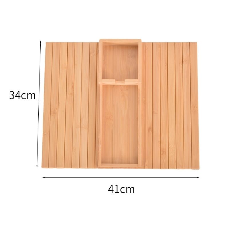 Bamboo Sofa Armrest Folding Tray with Coffee Cup Holder Food Tray Stable Multiple Styles Portable for Sofa Storage Decor Tray