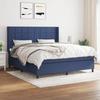 3131455 vidaXL Divan Bed with Mattress Blue 180x200 Cm Fabric
