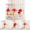 Christmas Mushroom Hanging Decorations Resin Farmhouse Style Holiday Ornaments For Celebration