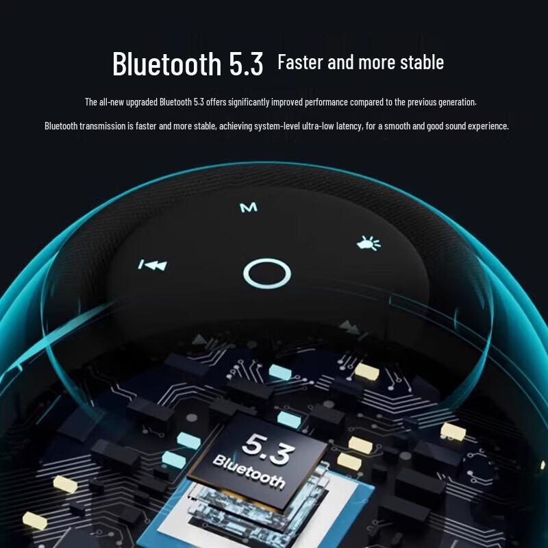 SOAIY S65 Portable Bluetooth Speaker with Colorful LED Lights CN Plug (adapter Included)