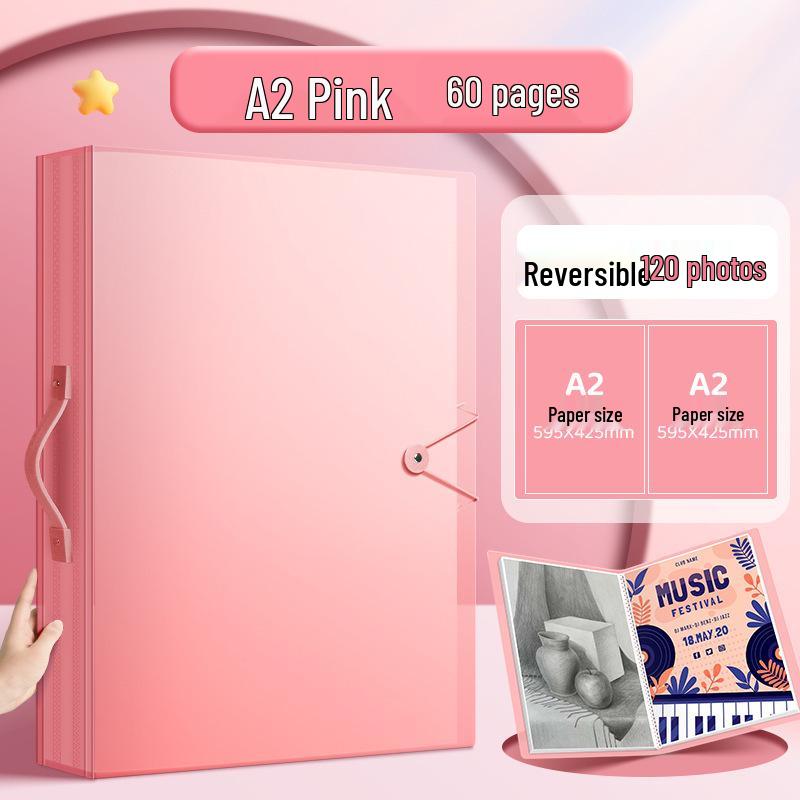 A3 Children's Art Portfolio: 8K Volume for Paintings, Certificates & Drawings