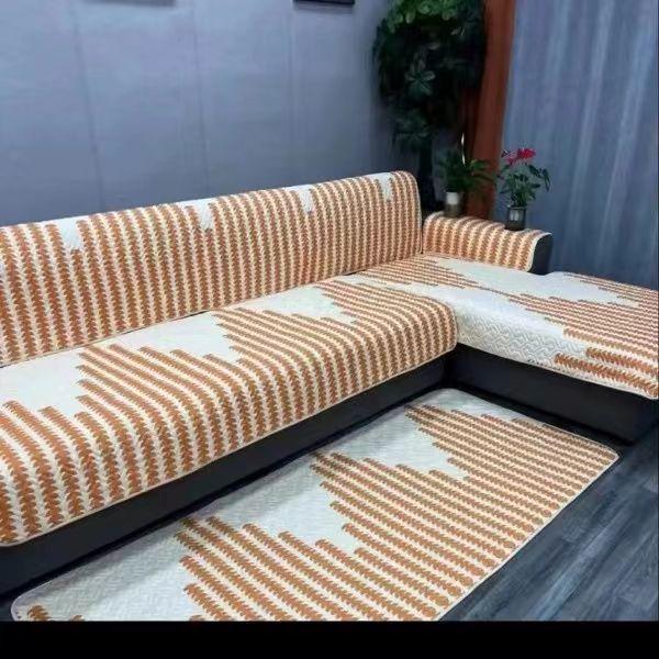 Universal Non-Slip Sofa Cover, Fully Wrapped European Style for All Seasons - Modern Fabric Protector Cushion.