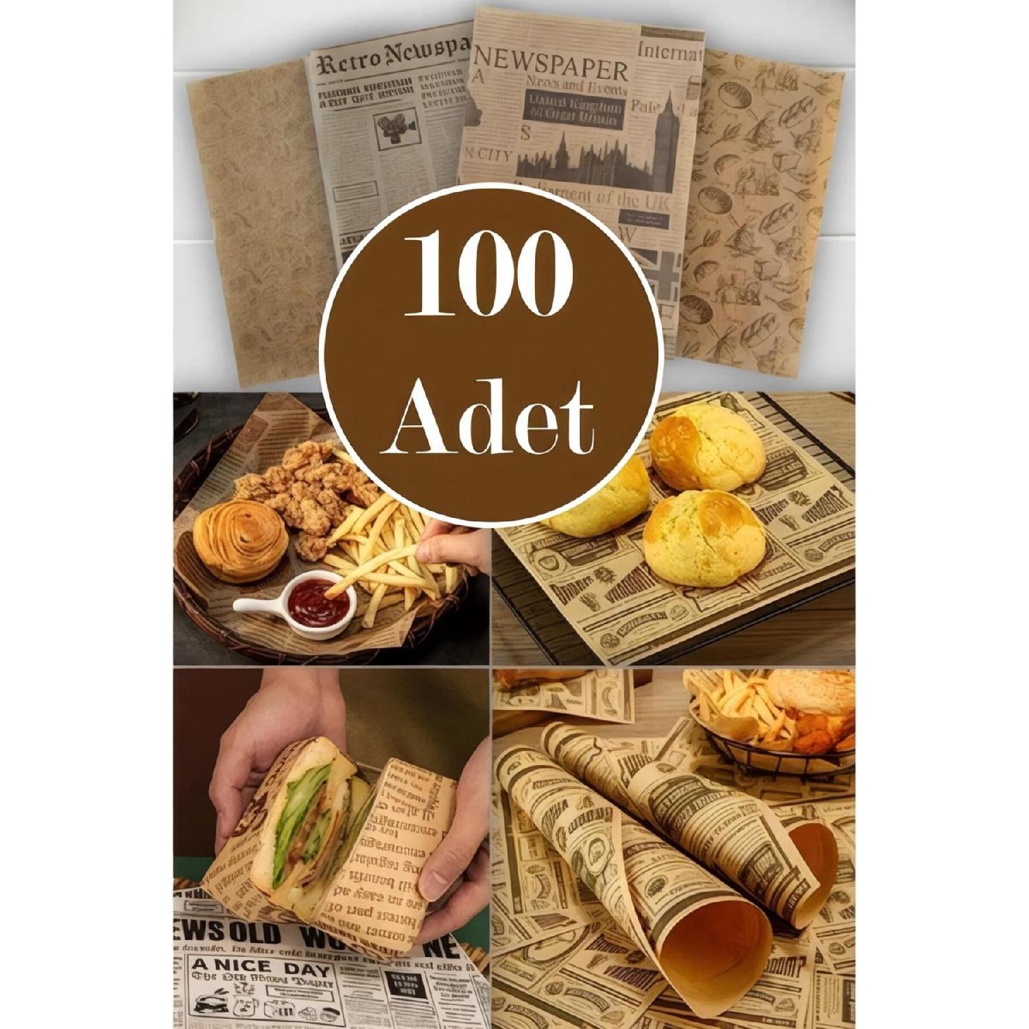 

100 Pieces Of Self Patterned Oil Paper | Vintage Newspaper Pattern Presentation Paper | Mixed Pattern