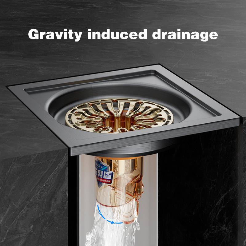 36-42mm Anti Odor Floor Drain Gravity Induction Drainage Kitchen And Bathroom Filters Insect Prevention Sewer Blockage