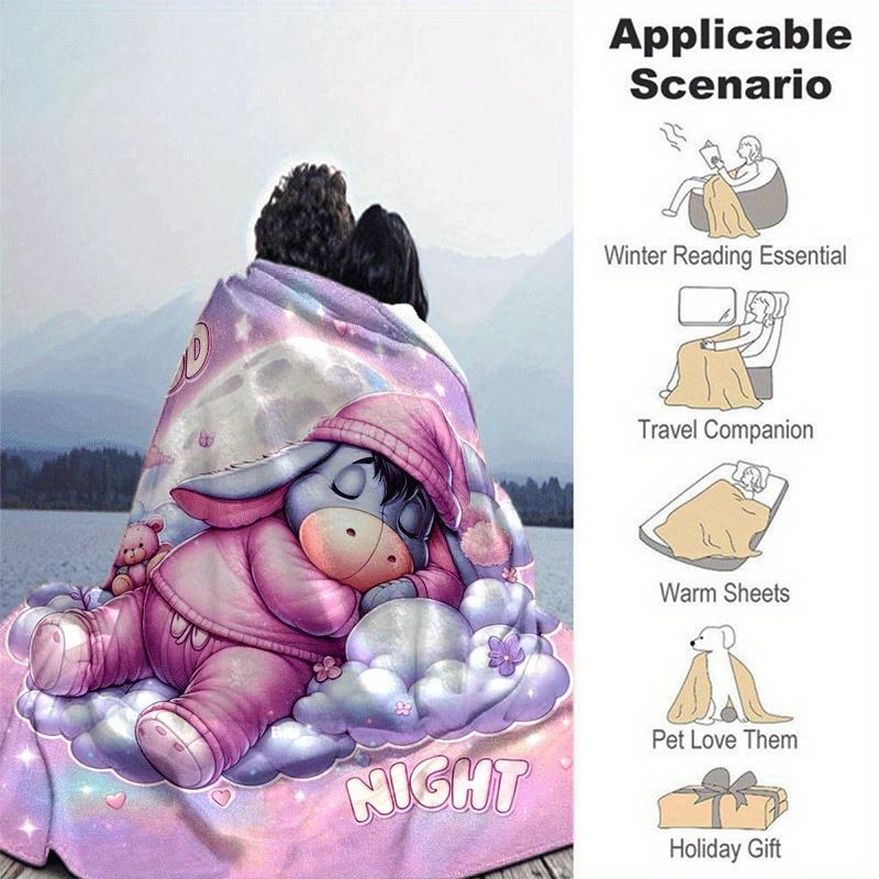 1pz Coperta con Stampa Winnie the Pooh - Morbida, Coperta per Tutte le Stagioni per Soggiorno, Camera da Letto, Regalo Personalizzato con Adorabile Design a Cartone Animato