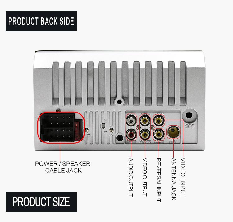 7018B Double 2 Din Car Video Player 7 inch Touch Screen Multimedia Player MP5 Player USB FM