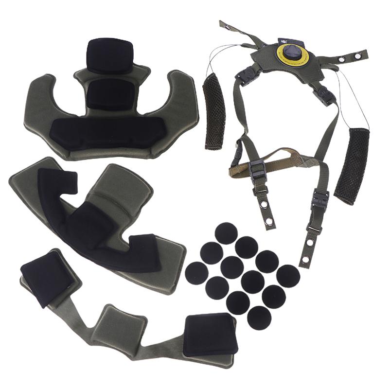 Helmet Hanging System Suspension Lanyard Chin Strap Adjustable Head Locking Buckle For Fast Mich Airsoft Helmet Accessories