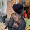 Women's Winter Leopard Print Faux Fur Bucket Hat with Ear Protection