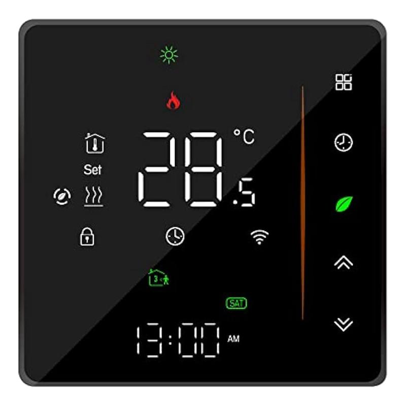 LJL-Wifi Smart Thermostat Temperature Controller Weekly Programmable Supports Touch Control-3A чёрный