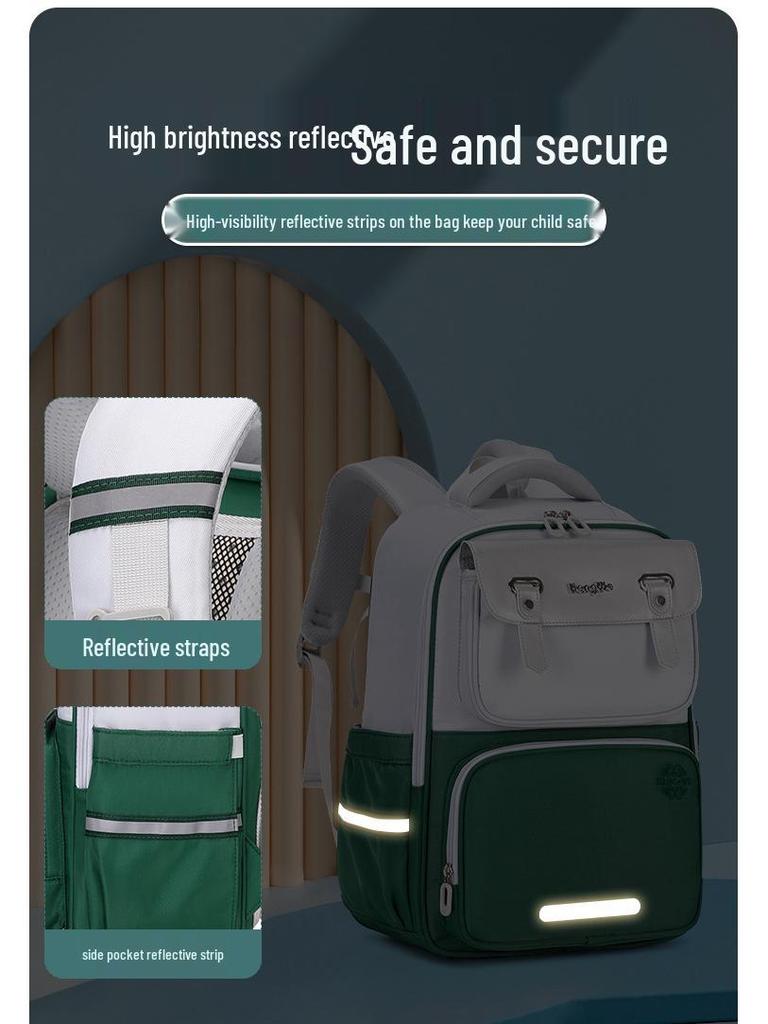 Lightweight Cloud Backpack for Grades 3-6: Large Capacity, Double Shoulder, Spine Protection & Weight Reduction