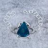 Neon Blue Apatite Gemstone Handmade 925 Sterling Silver Bracelet 7-8" M-2725