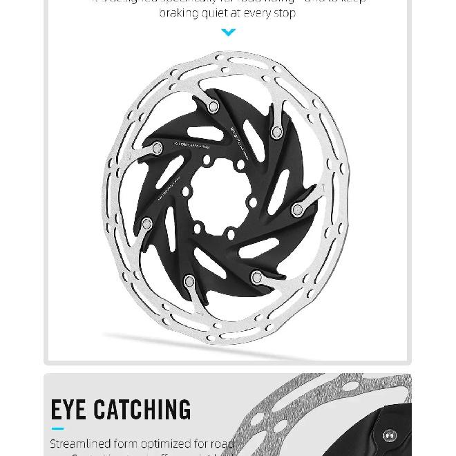 2025 RYET Bicycle Brake Rotors 6-Bolts&Center-Lock 140mm/160mm MTB Road Bike Bicycle Parts Disc Brake Rotors Cycling Accessories