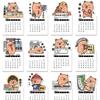 Cartoon 2025 Desk Calendar Creative Practical Calendar School Supplies Capybara Calendar  School