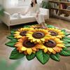 Living Room 3D Floor Mat Flower Carpet Circular Home Peony Flower Petal Shaped Living Room Bedside Mat