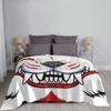 Grin Blanket Fashion Custom Fox Teeth Smile Aunumart Aunumwolf42 Japanese Oni Demon Animal