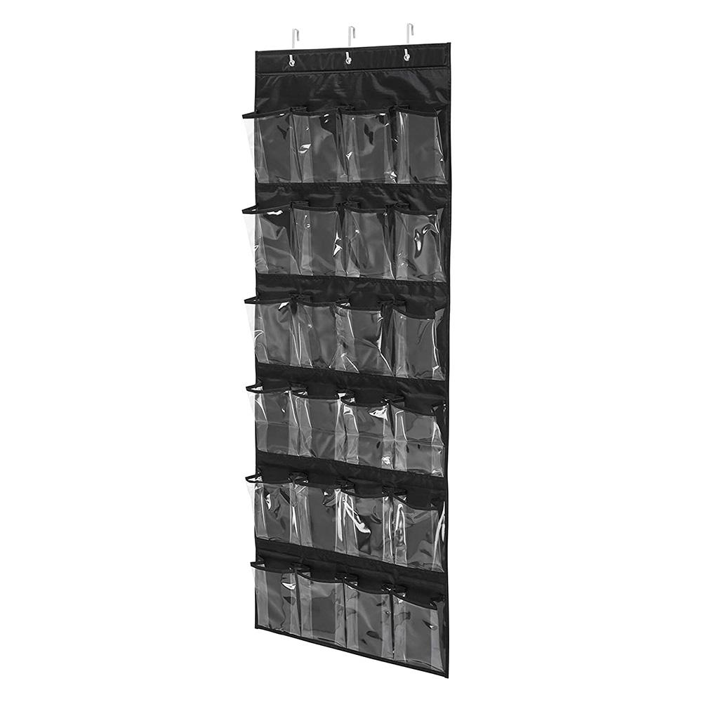 24 Pockets Shoes Organizer Rack Hanging Organizers Space Saver Hanging Over The Door Behind Closet Organizer Storage Hanger