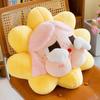 Flower Shy Girl Plush Pillow Super Soft For Living Room Hugging And Watching Tv**