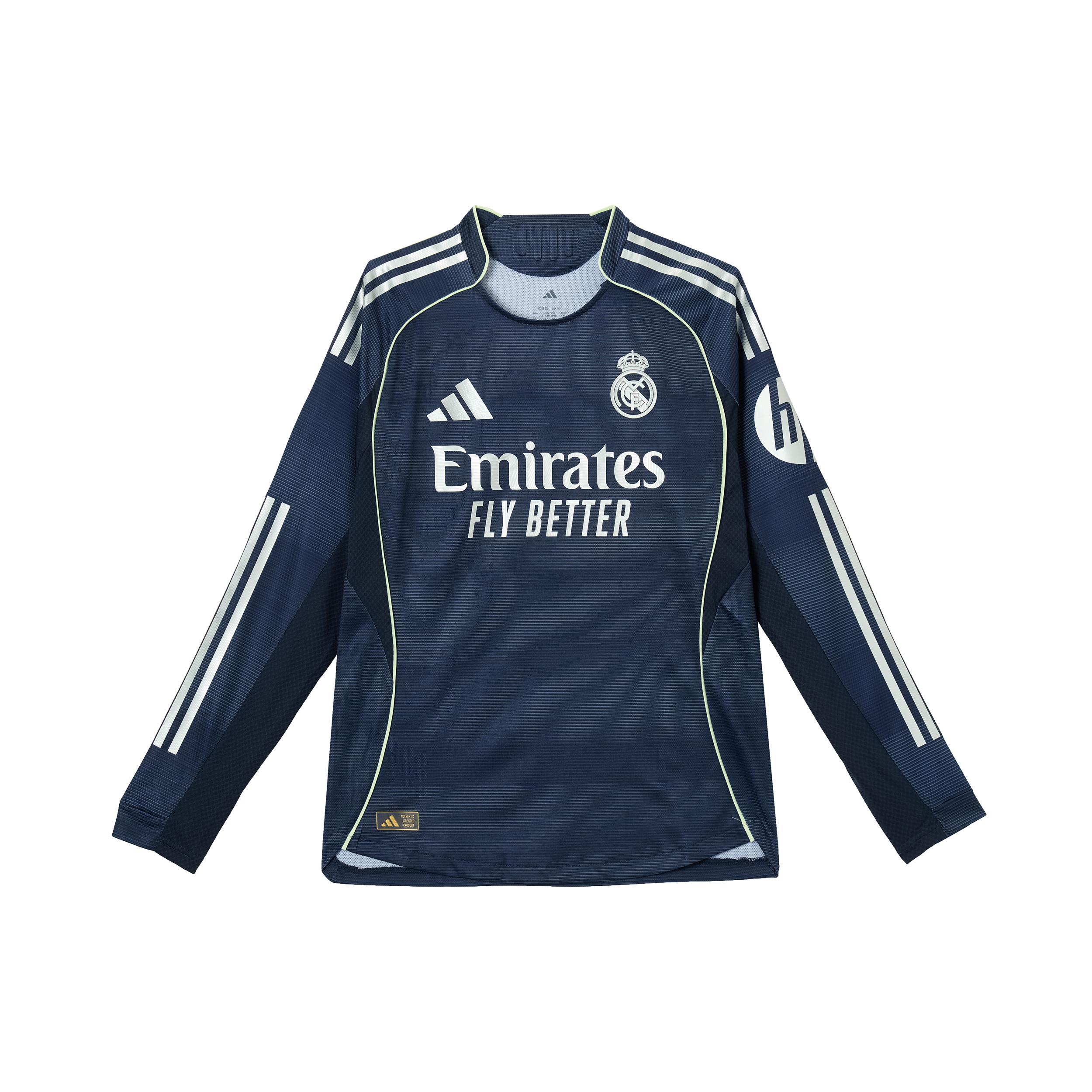 Adidas Free Shipping With AdiClub Real Madrid 25/26 Long Sleeve Away Authentic Jersey JP3956 S