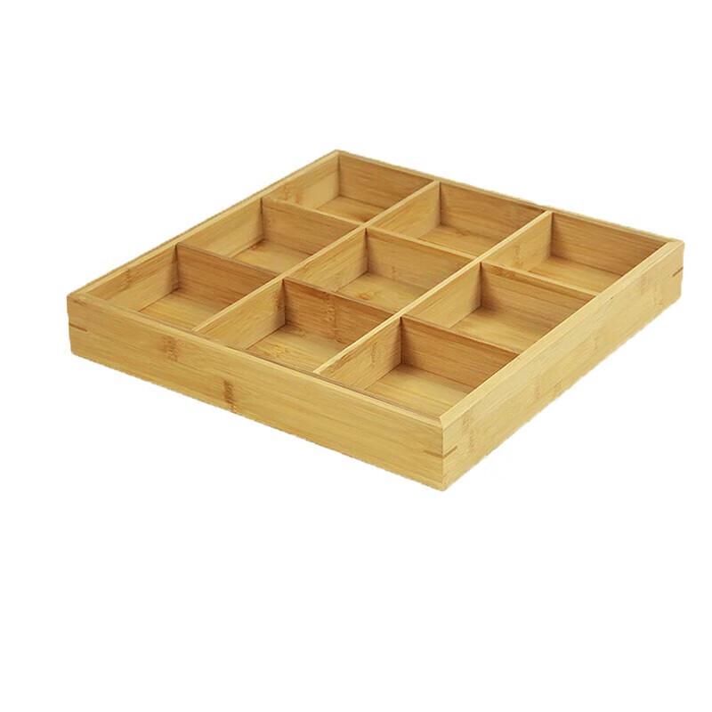 Homeglen Nine-Grid Wooden Hot Pot Serving Tray