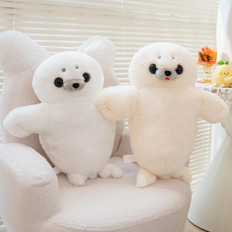 35/45CM New Kawaii Cartoon Simulation Anime Seal Filling Marine Animal Plush Toy for Children's Seal Handmade Doll Festival Gift