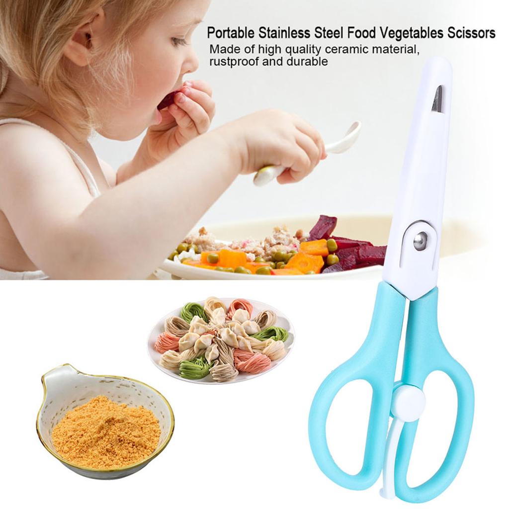3 Color Portable Stainless Steel Food Vegetables Scissors Supplement Tool Multi Function