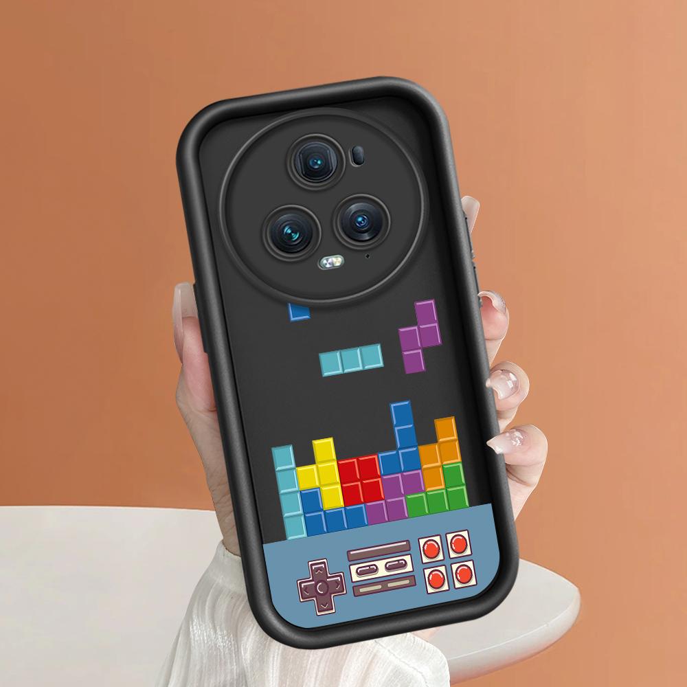 Soft Silicone Square Ladder Printing Pattern Phone Casing Full Cover Camera Shockproof Protection Rubber Case for Huawei Honor