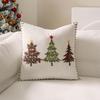18 x 18 in Christmas Pillow Cover Short Plush Xmas Tree Pillowcase Cushion Slipcover  Sofa Decor